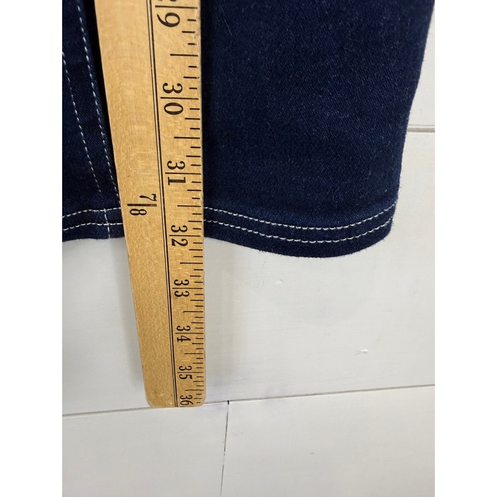 NWT Pilcro Denim KNIT ZIP-UP Mini Dress Women XS ANTHROPOLOGIE DARK WASH - Picture 9 of 9